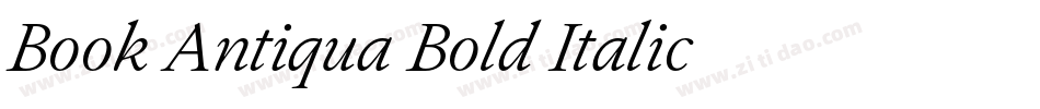 Book Antiqua Bold Italic字体转换